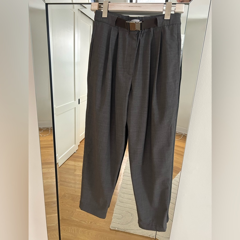Brunello Cucinelli Charcoal Dress Pants